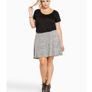 Gray Marled Mini Skirt